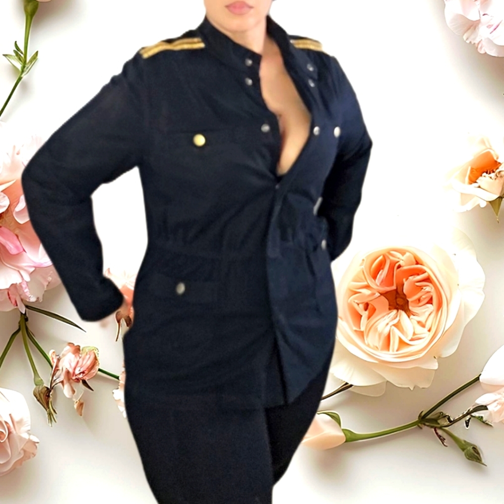 Lane bryant military style jacket